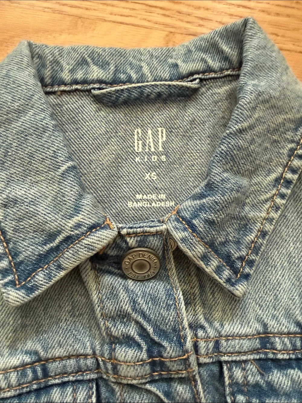 GAP Kids Light Blue Washed Denim Jacket